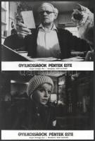 cca 1974 ,,Gyilkosságok péntek este" című angol film film jelenetei és szereplői, 13 db vintage...