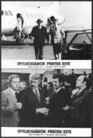 cca 1974 ,,Gyilkosságok péntek este" című angol film film jelenetei és szereplői, 13 db vintage...