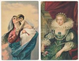 6 db RÉGI Stengel litho képeslap vegyes minőségben / 6 pre-1945 Stengel litho postcards in mixed qua...