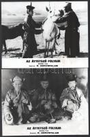 cca 1979 ,,Az áttetsző folyam című mongol film jelenetei és szereplői, 6 db vintage, produkciós filmfotó, a használatból eredő (esetleges) kisebb hibákkal, ezüst zselatinos fotópapíron, 18x24 cm