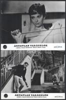 cca 1960 Andrzej Wajda ,,Ártatlan varázslók című lengyel filmjének jelenetei és szereplői, 15 db vintage, produkciós filmfotó, a használatból eredő (esetleges) kisebb hibákkal, ezüst zselatinos fotópapíron, 18x24 cm
