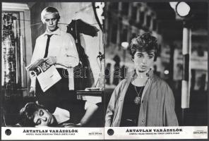 cca 1960 Andrzej Wajda ,,Ártatlan varázslók" című lengyel filmjének jelenetei és szereplői, 15 ...