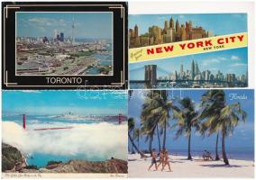 21 db MODERN amerikai és kanadai képeslap / 21 modern American (USA) and Canadian postcards