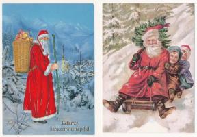 MIKULÁS - 18 db MODERN motívum képeslap / Saint Nicholas - 18 modern motive postcards