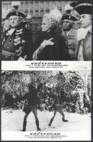 cca 1970 ,,Szélvihar - a kapitány leánya című olasz - jugoszláv film jelenetei és szereplői, 4 db vintage produkciós filmfotó, a használatból eredő (esetleges) kisebb hibákkal, ezüst zselatinos fotópapíron, 18x24 cm
