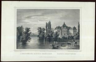 cca 1840 Gernyeszegi kastély acélmetszet / Gernyeszeg castle engraving (24,5 x 15,5cm)