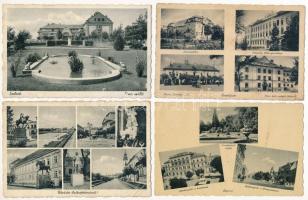 3 db RÉGI magyar város képeslap + Érsekújvár / 3 pre-1945 Hungarian town-view postcards + Nové Zamky