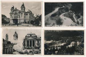 4 db RÉGI erdélyi város képeslap vegyes minőségben / 4 pre-1945 Transylvanian town-view postcards in mixed quality