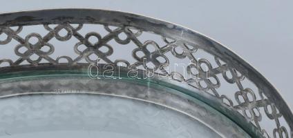 Ezüst (Ag) Art Deco kínáló, jelzett, nettó: 228 g. , 28,5x19x19 cm