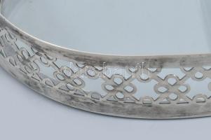 Ezüst (Ag) Art Deco kínáló, jelzett, nettó: 228 g. , 28,5x19x19 cm
