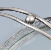 Ezüst (Ag) Art Deco kínáló, jelzett, nettó: 228 g. , 28,5x19x19 cm