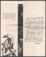 1974 Sütő András: Szervét Mihály c. darabja bemutatójának programfüzete hajtva