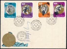 1972 München olimpia aranyérmeseinek Hegedűs Csaba (1948-) aláírása Müncheni olimpiai FDC-n