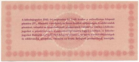 Budapest 1945. 100P "Élelmezési Kölcsönjegy" T:II