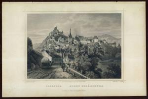 cca 1840 Segesvár acélmetszet / Segesvár engraving (24 x 16cm)