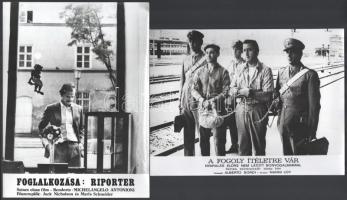 cca 1986 előtt, külföldön készült filmek egy-egy jelenete, 13 db vintage produkciós filmfotó, a hasz...