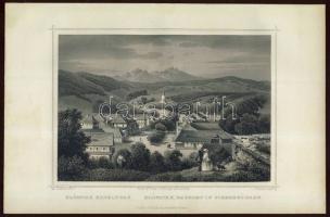 cca 1840 Előpatak Erdélyben acélmetszet / Előpatak in Transylvania engraving (24 x 16cm)