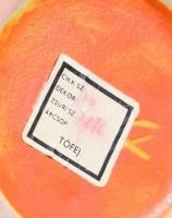 Tófej kétlyukú váza, jelzett, hibátlan, m: 14 cm