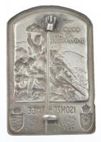 Osztrák-Magyar Monarchia 1915. "Isonzó-hadsereg 1915" jelzett Ag sapkajelvény, hátoldalán ...