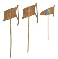 ~1960. "MAHART" zománcozott fém kitűző + ~1930. zománcozott fém magyar zászlós kitűző (2db...