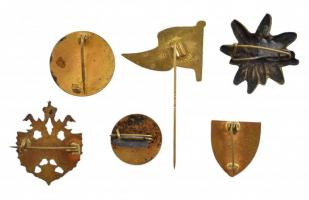 6xklf, főleg zománcozott jelvényből álló tétel, benne Evangélikus Egyház, Habsburg birodalmi sas, st...