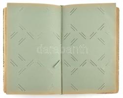 Régi szecessziós képeslap album kis szakadásokkal, 280 férőhellyel / Old Art Nouveau postcard album ...