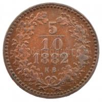 1882KB 5/10kr Cu T:1-,2  Hungary 1882KB 5/10 Kreuzer Cu C:AU,XF  Adamo M3.1