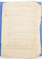 cca 1950 Vaszary János (1899-1963) Kölcsönadott élet c. novellájának 12 oldalas + Ismeretlen című da...