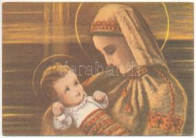 Mária a kis Jézussal. Iskolanővérek kiadása, Baja