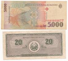 Románia 1950. 20L + 1998. 5000L T:III folt
Romania 1950. 20 Lei + 1998. 5000 Lei C:F spot
Krause P...