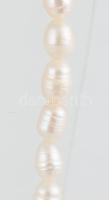 Tenyésztett gyöngy nyaklánc, nagy méretű gyöngyökkel, h: 48-53 cm
