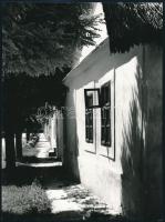 cca 1972 Skarupka Tivadar miskolci fotóművész feliratozott, vintage fotóművészeti alkotása (Baja, Szeremlei utca), ezüst zselatinos fotópapíron, 24x18 cm