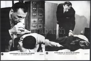 cca 1968 ,,Gyilkos a túlvilágról" című csehszlovák bűnügyi film jelenetei és szereplői, 11 db v...