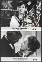 cca ,,Fanny és Alexander című svéd film jelenetei és szereplői, 6 db vintage produkciós filmfotó, a használatból eredő (esetleges) kisebb hibákkal, ezüst zselatinos fotópapíron, 18x24 cm