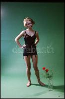 cca 1979 előtti felvételek a partiképes lányok, asszonyok feliratú dobozból, 13 db vintage NEGATÍV, ...