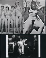 Szolidan erotikus felvételek, amelyek különböző időben készültek, 5 db mai nagyítás különféle forrásokból, 15x10 cm
