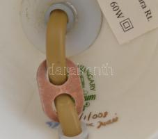 Zsolnay virágmintás porcelán lámpa, kézzel festett, jelzett, ernyő tisztításra szorul, m: 66 cm CSAK...