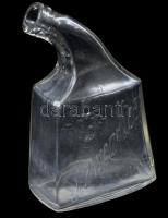 Zwack dombornyomott, feliratos üveg, hibátlan. 16 cm