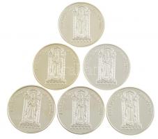 DN "Árpád-házi Szentjeink" 6xklf ezüstözött Cu-Ni emlékéremből álló éremszett díszdobozban...