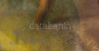 Olvashatatlan jelzéssel (balra lent): Enteriőr festményekkel. Pasztell, papír. Üvegezett, kopott fak...