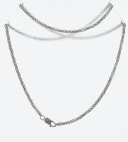 Ezüst(Ag) fonott nyaklánc, jelzett, h: 50 cm, nettó: 7,7 g