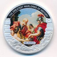 Palau 2013. 1$ ezüstözött Cu "A történelem legnagyobb hadurai - Belisarius" részben multicolor festéssel, kapszulában T:PP Palau 2013. 1 Dollar silver plated Cu "The Greatest Warlords of History - Belisarius" with partial multicolor picture in capsule C:PP