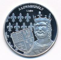 DN "Nemzetünk nagyjai - I. Lajos" kétoldalas Ag emlékérem tanúsítvánnyal (10,37g/0.999/35mm) T:PP