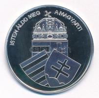 DN "Nemzetünk nagyjai - I. Lajos" kétoldalas Ag emlékérem tanúsítvánnyal (10,37g/0.999/35m...