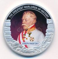 Palau 2013. 1$ ezüstözött Cu A történelem legnagyobb hadurai - Joseph Radetzky részben multicolor festéssel, kapszulában T:PP Palau 2013. 1 Dollar silver plated Cu The Greatest Warlords of History - Joseph Radetzky with partial multicolor picture in capsule C:PP