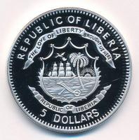 Libéria 2011. 5$ Cu "Nagy Hadvezérek - Jefferson Davis" multicolor festéssel, kapszulában ...