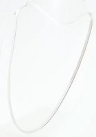 Ezüst(Ag) lapos kígyó nyaklánc, jelzett, h: 45,5 cm, nettó: 4 g