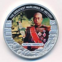 Libéria 2011. 5$ Cu "Nagy Hadvezérek - Isoroku Yamamoto" multicolor festéssel, kapszulában T:PP Liberia 2011. 5 Dollars Cu "The Greatest Warlords of History - Isoroku Yamamoto" with multicolor picture, in capsule C:PP