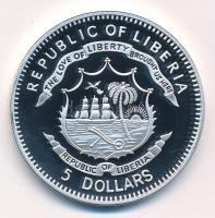 Libéria 2011. 5$ Cu "Nagy Hadvezérek - Isoroku Yamamoto" multicolor festéssel, kapszulában...