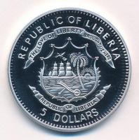 Libéria 2010. 5$ Cu "Nagy Hadvezérek - I. Hódító Vilmos" multicolor festéssel, kapszulában...